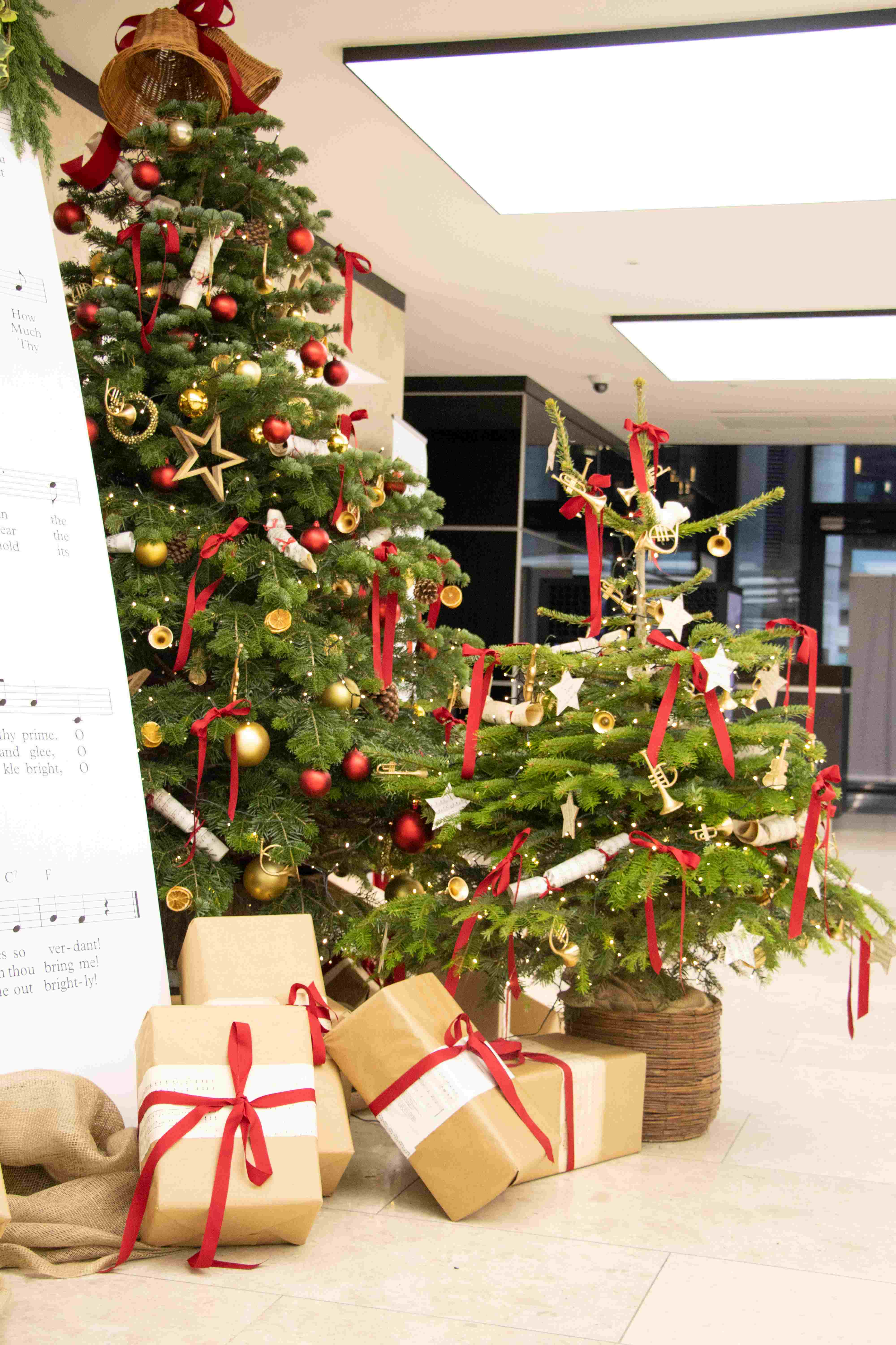 Picture 5 Close Up Presents and Live Trees UBS Christmas