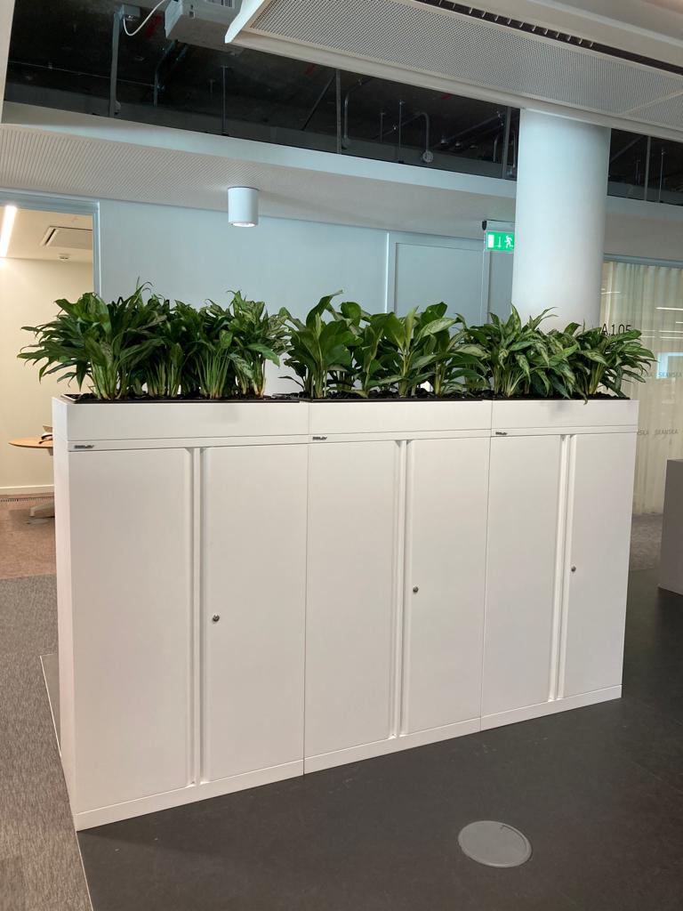 toppers filled with lush greenery to give more height